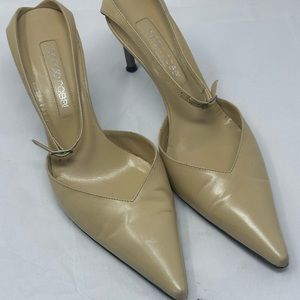 Sergio Rossi Beige Slingback Heel Size 36.5
